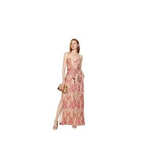 Dress the Population Pink floral Chrissy Gown SZ L